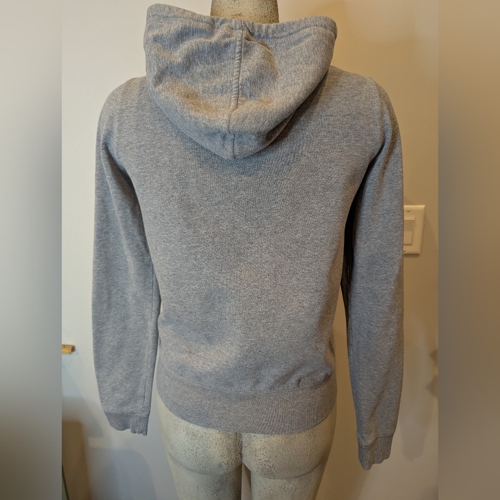 Ralph Lauren Polo Zip Up Hoodie Women L Gray Sweatshirt Classic Y2K Streetwear - Picture 6 of 11